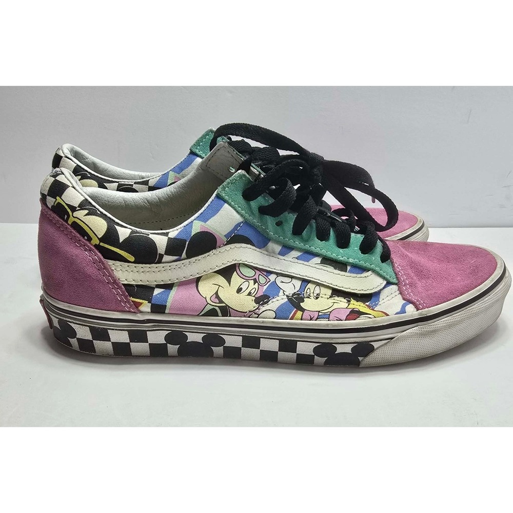 Vans Old Skool Disney 90s Mickey Mouse Multi Color Sneakers Womens 10 Mens 8.5 - Picture 3 of 12